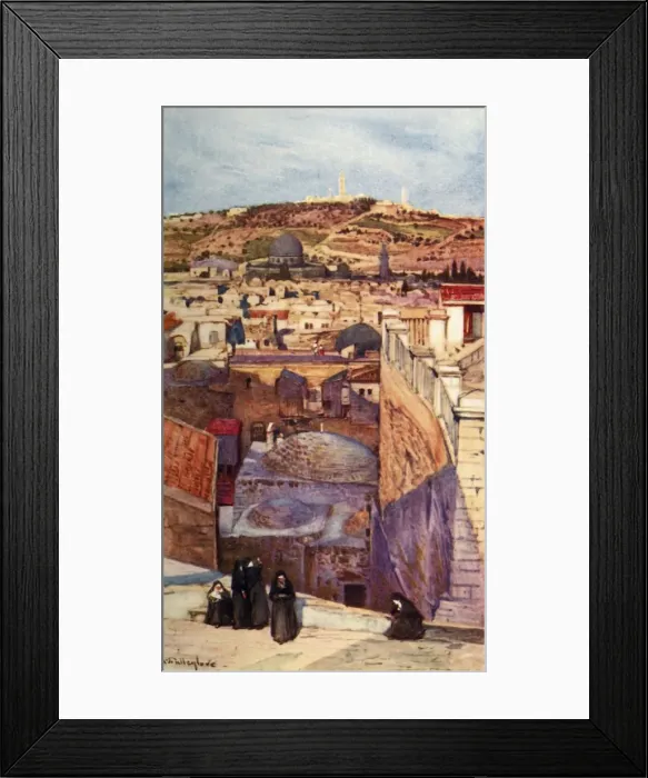 Framed Print : The Mount of Olives from a House-Top on Mount Zion, 1902. Creator: John Fulleylove Framed Print : The Mount of Olives from a House-Top on Mount Zion, 1902. Creator: John Fulleylove