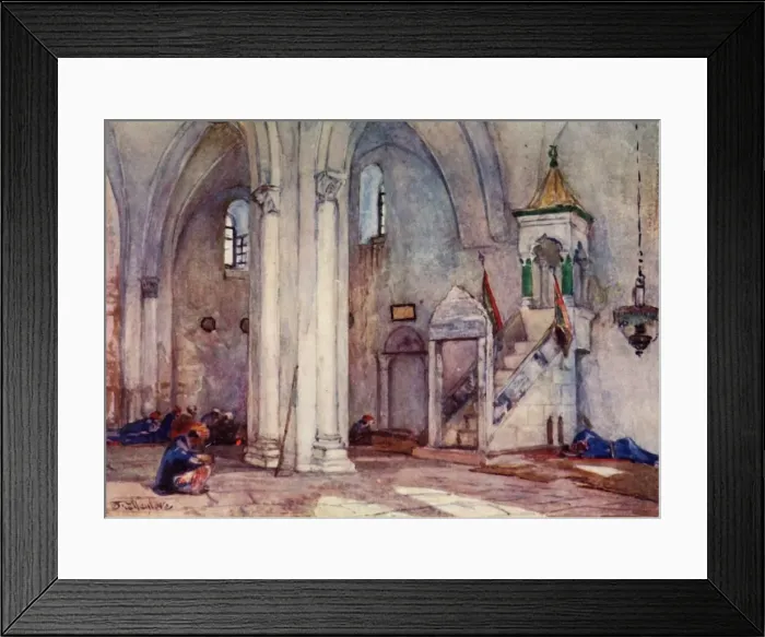Framed Print : Interior of Mosque at Samaria, 1902. Creator: John Fulleylove Framed Print : Interior of Mosque at Samaria, 1902. Creator: John Fulleylove