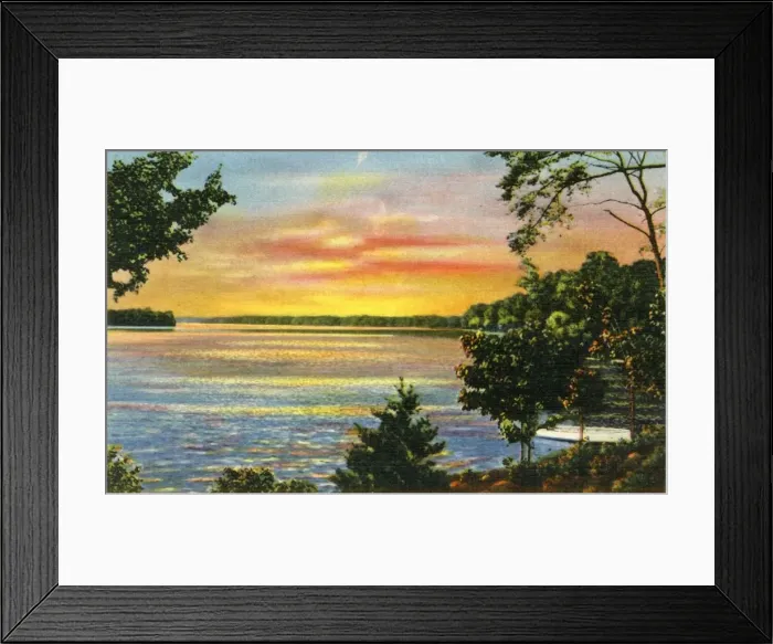 Framed Print : Scene on Lake Catawba, near Charlotte, N. C. 1942. Creator: Unknown Framed Print : Scene on Lake Catawba, near Charlotte, N. C. 1942. Creator: Unknown