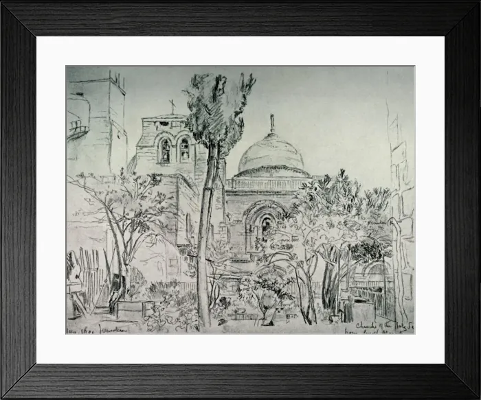Framed Print : The Church of the Holy Sepulchre from the Garden of the Greek Monastery, 1902. Creator Framed Print : The Church of the Holy Sepulchre from the Garden of the Greek Monastery, 1902. Creator