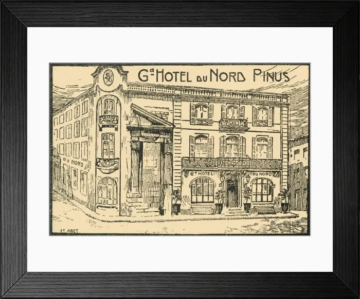 Framed Print : Facade De L Hotel - Front of the Hotel, c1920s. Creator: E Laget Framed Print : Facade De L Hotel - Front of the Hotel, c1920s. Creator: E Laget