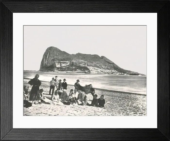 Framed Print : View of the Rock from the sea, Gibraltar, 1895. Creator: W &s Ltd Framed Print : View of the Rock from the sea, Gibraltar, 1895. Creator: W &s Ltd