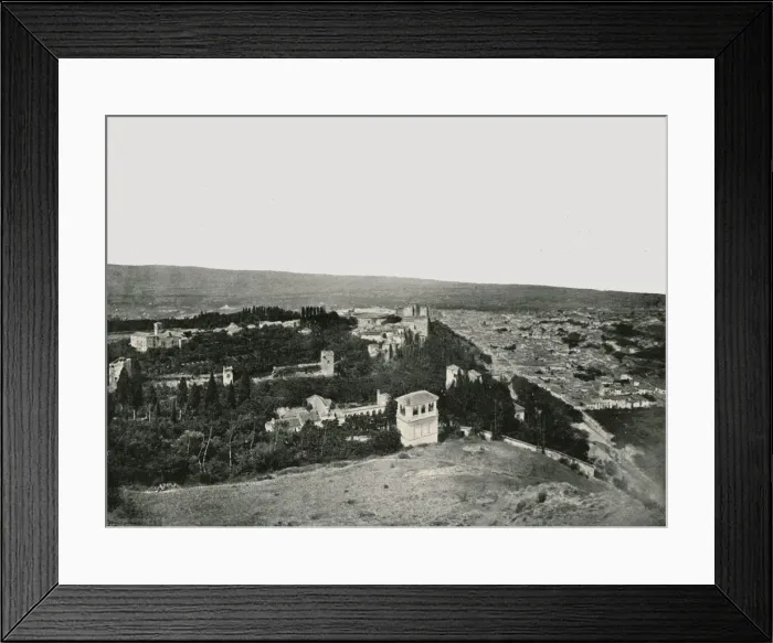 Framed Print : The city and the Alhambra, Granada, Spain, 1895. Creator: W &s Ltd Framed Print : The city and the Alhambra, Granada, Spain, 1895. Creator: W &s Ltd