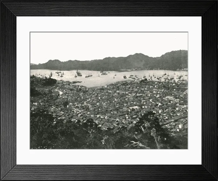 Framed Print : Panoramic view of the city, Nagasaki, Japan, 1895. Creator: Unknown Framed Print : Panoramic view of the city, Nagasaki, Japan, 1895. Creator: Unknown