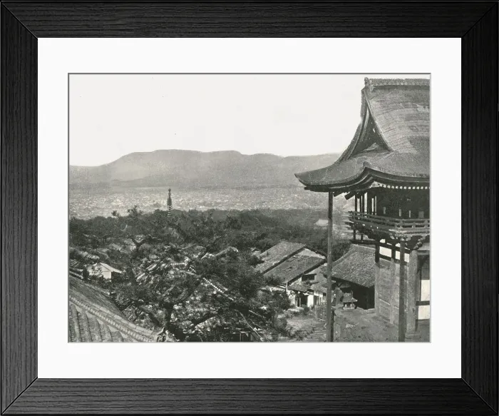 Framed Print : View from the hills, Kyoto, Japan, 1895. Creator: Unknown Framed Print : View from the hills, Kyoto, Japan, 1895. Creator: Unknown