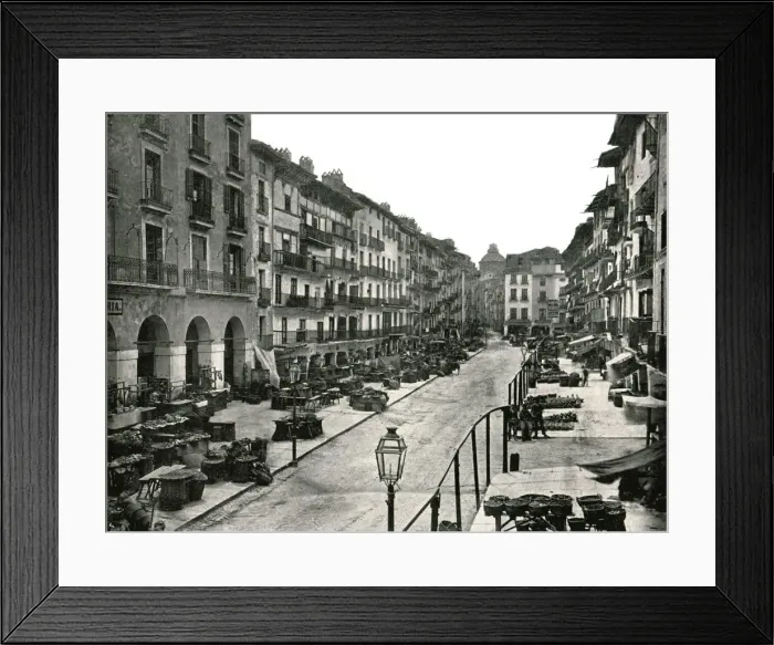 Framed Print : The Market Place, Zaragoza, Spain, 1895. Creator: W &s Ltd Framed Print : The Market Place, Zaragoza, Spain, 1895. Creator: W &s Ltd