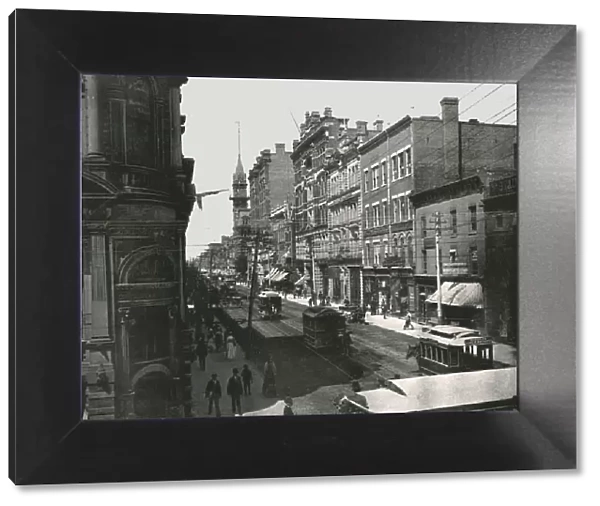 King Street looking west, Toronto, Canada, 1895. Creator: W &s Ltd