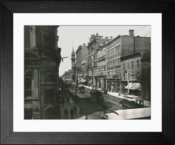 Framed Print : King Street looking west, Toronto, Canada, 1895. Creator: W &s Ltd Framed Print : King Street looking west, Toronto, Canada, 1895. Creator: W &s Ltd