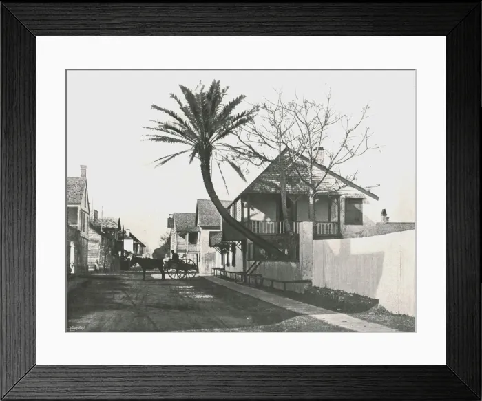 Framed Print : Francis Street, St Augustine, USA, 1895. Creator: Unknown Framed Print : Francis Street, St Augustine, USA, 1895. Creator: Unknown