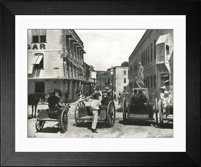 Framed Print : High Street, Bridgetown, Barbados, 1895. Creator: York & Son Framed Print : High Street, Bridgetown, Barbados, 1895. Creator: York & Son