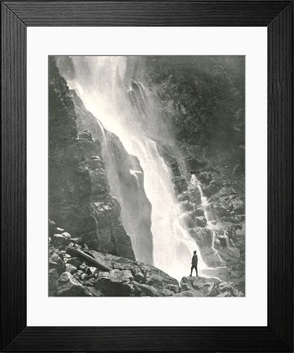 Framed Print : A waterfall in the hill district, Dehra Dun, India, 1895. Creator: W &s Ltd Framed Print : A waterfall in the hill district, Dehra Dun, India, 1895. Creator: W &s Ltd