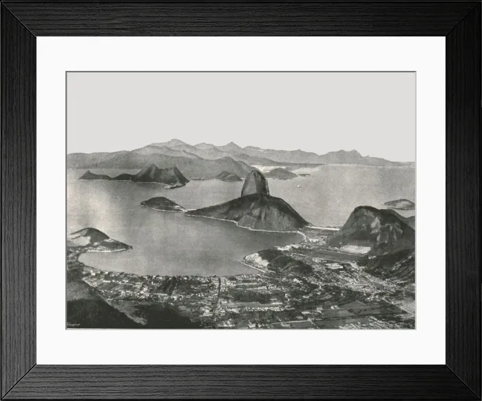 Framed Print : Entrance to the Bay from the summit of Corcovado, Rio de Janeiro, Brazil, 1895. Creator: Unknown Framed Print : Entrance to the Bay from the summit of Corcovado, Rio de Janeiro, Brazil, 1895. Creator: Unknown