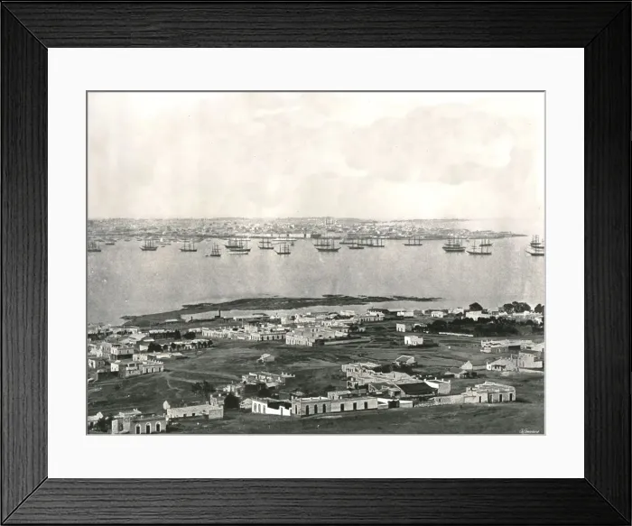 Framed Print : Panorama from the hill, Montevideo, Uruguay, 1895. Creator: Unknown Framed Print : Panorama from the hill, Montevideo, Uruguay, 1895. Creator: Unknown