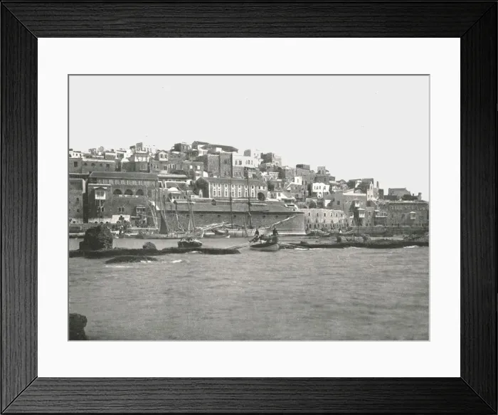 Framed Print : View from the sea, Jaffa, Palestine, 1895. Creator: W &s Ltd Framed Print : View from the sea, Jaffa, Palestine, 1895. Creator: W &s Ltd
