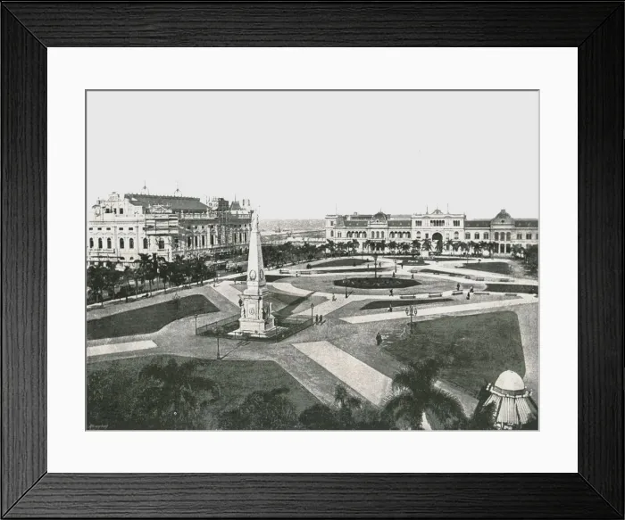 Framed Print : Plaza de la Victoria, Buenos Aires, Argentina, 1895. Creator: Unknown