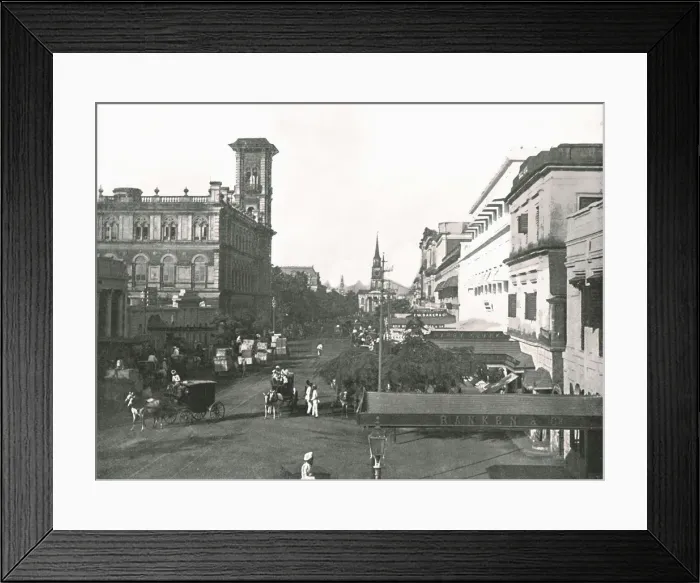 Framed Print : Court House Street, Calcutta, India, 1895. Creator: Unknown Framed Print : Court House Street, Calcutta, India, 1895. Creator: Unknown