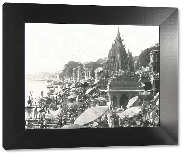The Vishnu Pond and Ghat, Benares, India, 1895. Creator: Unknown