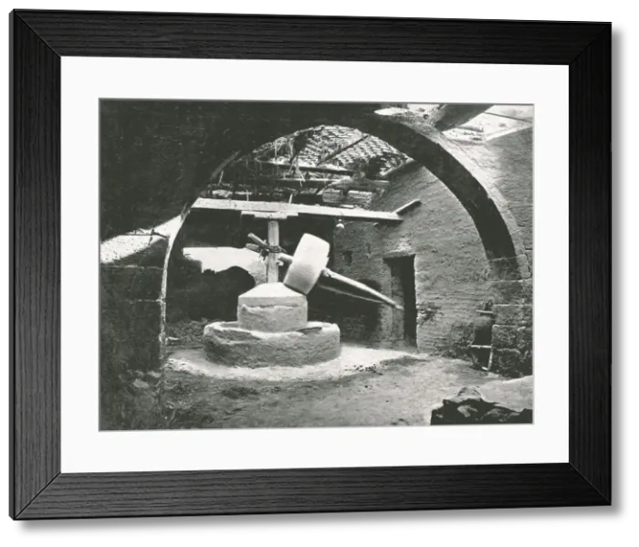 Framed Print : Primitive corn-mill, Nile Delta, Egypt, 1895. Creator: Unknown Framed Print : Primitive corn-mill, Nile Delta, Egypt, 1895. Creator: Unknown
