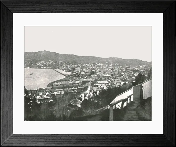 Framed Print : General view of the city, Wellington, New Zealand, 1895. Creator: Unknown Framed Print : General view of the city, Wellington, New Zealand, 1895. Creator: Unknown