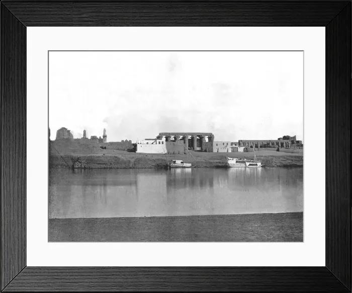Framed Print : Luxor from the Nile, Egypt, 1895. Creator: W &s Ltd Framed Print : Luxor from the Nile, Egypt, 1895. Creator: W &s Ltd
