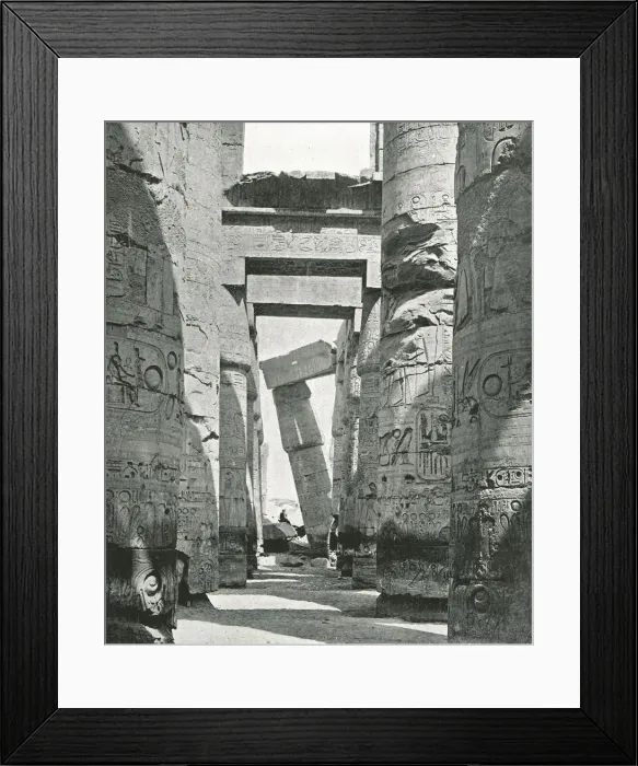 Framed Print : Columns of the Hypostyle Hall, Karnak, Egypt, 1895. Creator: W &s Ltd Framed Print : Columns of the Hypostyle Hall, Karnak, Egypt, 1895. Creator: W &s Ltd