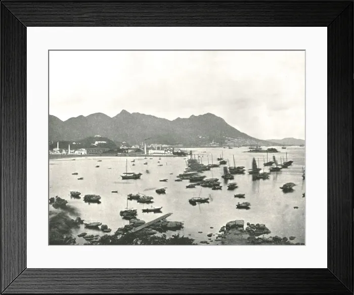 Framed Print : East Point showing Victoria Hills, Hong Kong, 1895. Creator: W &s Ltd Framed Print : East Point showing Victoria Hills, Hong Kong, 1895. Creator: W &s Ltd