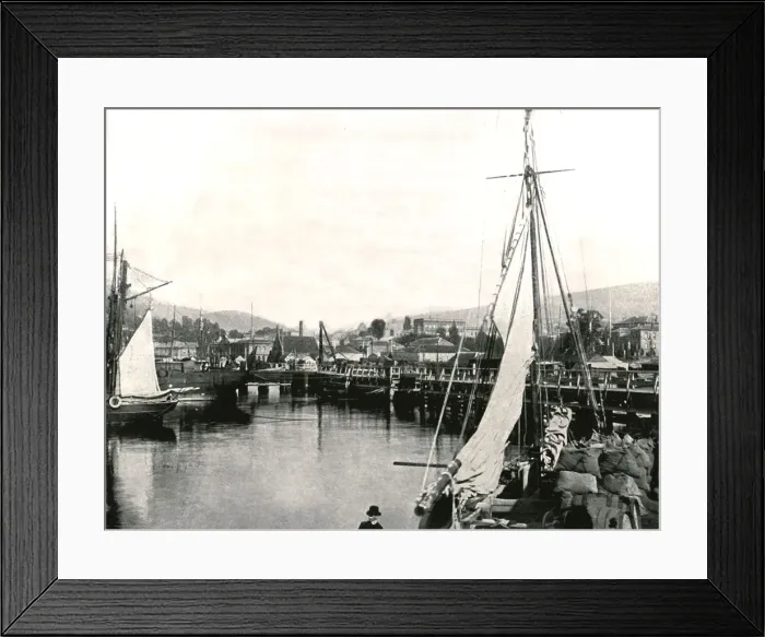 Framed Print : The Port of Hobart, Tasmania, Australia, 1895. Creator: Unknown Framed Print : The Port of Hobart, Tasmania, Australia, 1895. Creator: Unknown