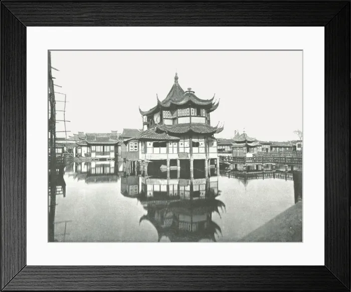 Framed Print : One of the Public Tea-Gardens, Shanghai, China, 1895. Creator: W &s Ltd Framed Print : One of the Public Tea-Gardens, Shanghai, China, 1895. Creator: W &s Ltd
