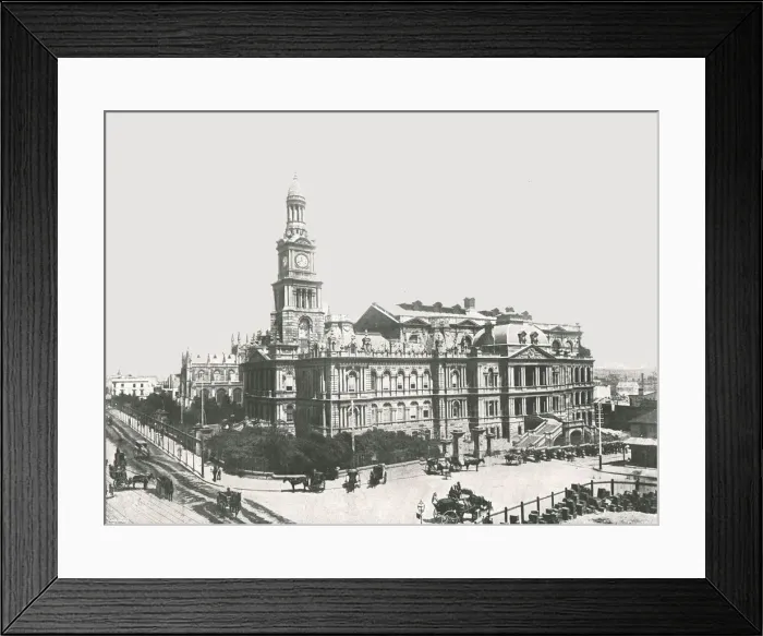 Framed Print : The New Town Hall, Sydney, Australia, 1895. Creator: York & Son Framed Print : The New Town Hall, Sydney, Australia, 1895. Creator: York & Son