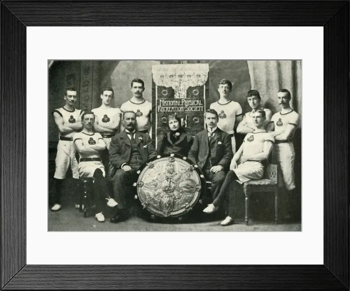 Framed Print : The Team of Aberdeen Gymnasts, Winners of the N. P. R. S. Challenge Shield, 1902. Creator: Unknown Framed Print : The Team of Aberdeen Gymnasts, Winners of the N. P. R. S. Challenge Shield, 1902. Creator: Unknown