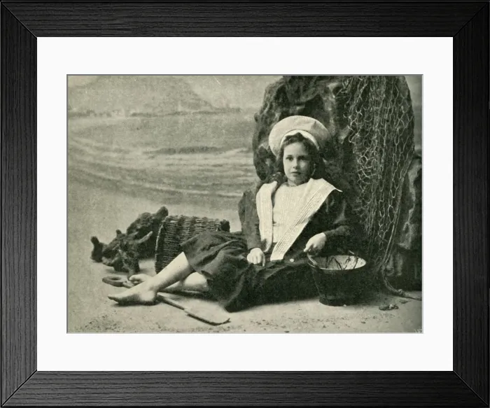 Framed Print : At the Seaside, 1902. Creator: Unknown Framed Print : At the Seaside, 1902. Creator: Unknown