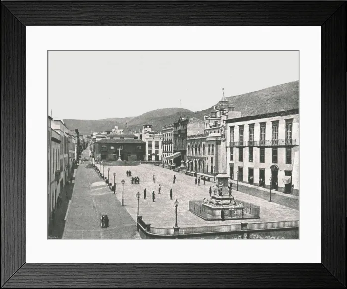 Framed Print : Plaza de la Candelaria, Santa Cruz de Tenerife, Canaries, Spain, 1895. Creator: Unknown Framed Print : Plaza de la Candelaria, Santa Cruz de Tenerife, Canaries, Spain, 1895. Creator: Unknown