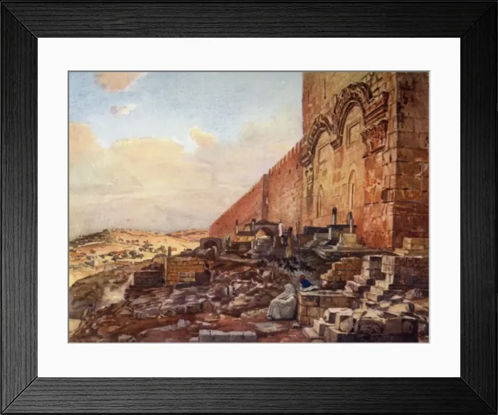Framed Print : Jerusalem. - Exterior of the Golden or Beautiful Gate, 1902. Creator: John Fulleylove Framed Print : Jerusalem. - Exterior of the Golden or Beautiful Gate, 1902. Creator: John Fulleylove