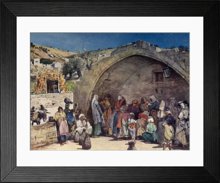 Framed Print : The Fountain of the Virgin at Nazareth, 1902. Creator: John Fulleylove Framed Print : The Fountain of the Virgin at Nazareth, 1902. Creator: John Fulleylove