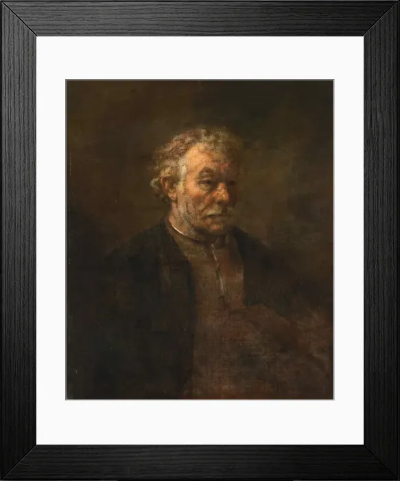 Framed Print : Study of an old man, 1650. Creator: Rembrandt van Rhijn (1606-1669) Framed Print : Study of an old man, 1650. Creator: Rembrandt van Rhijn (1606-1669)