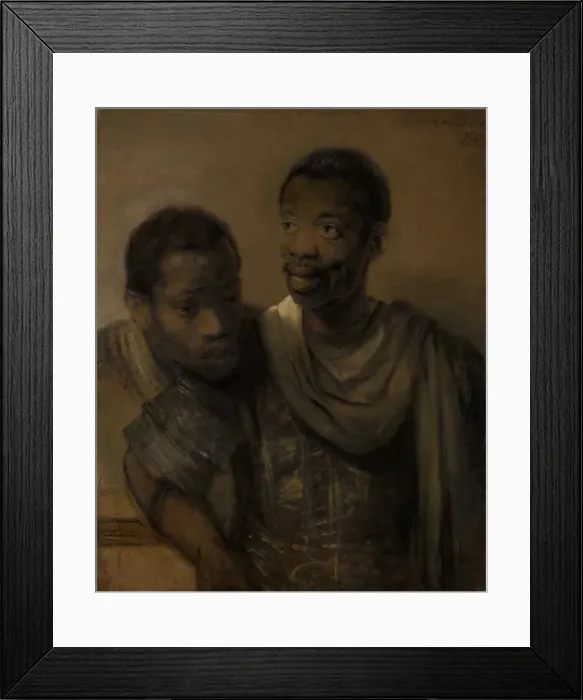 Framed Print : Two African men, 1661. Creator: Rembrandt van Rhijn (1606-1669) Framed Print : Two African men, 1661. Creator: Rembrandt van Rhijn (1606-1669)
