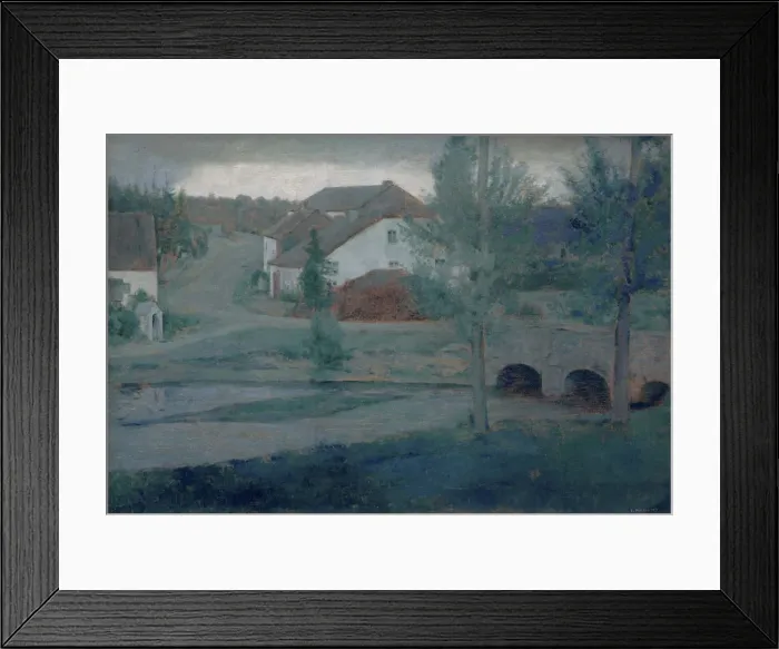 Framed Print : The Entrance to the Village, 1885. Creator: Khnopff, Fernand (1858-1921) Framed Print : The Entrance to the Village, 1885. Creator: Khnopff, Fernand (1858-1921)