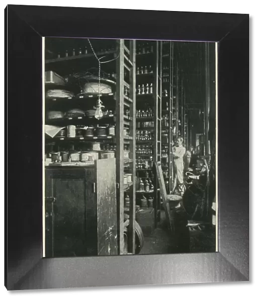 The Shelves of Edisons Laboratory with Samples of Every Known Substance, 1902