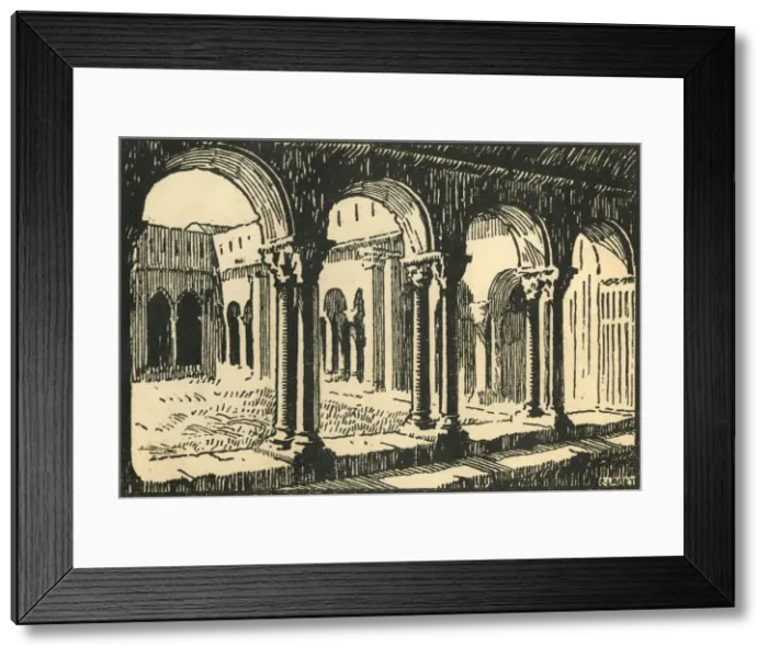 Framed Print : Cloiture St-Trophime - The Cloisters of the Church of St-Trophime, c1920s. Creator: E Laget Framed Print : Cloiture St-Trophime - The Cloisters of the Church of St-Trophime, c1920s. Creator: E Laget