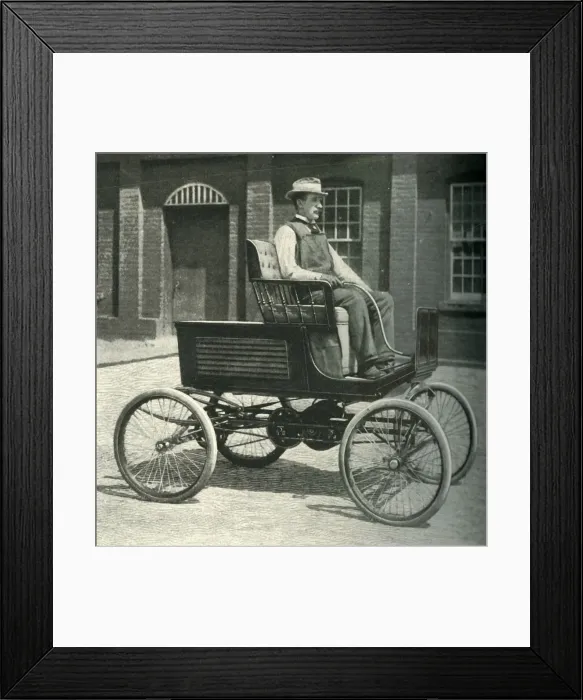 Framed Print : Motor-Car Equipped with the New Storage Battery, 1902. Creator: Unknown Framed Print : Motor-Car Equipped with the New Storage Battery, 1902. Creator: Unknown