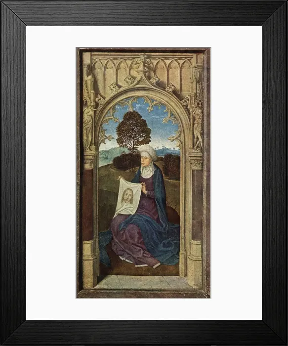 Framed Print : Saint Veronica, 1470-1475. Creator: Hans Memling Framed Print : Saint Veronica, 1470-1475. Creator: Hans Memling