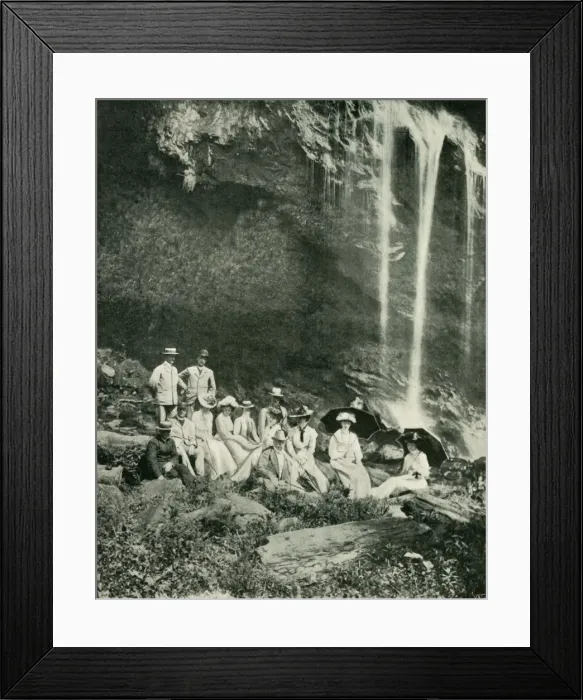 Framed Print : A Picnic Party at Maracas Falls, Trinidad, with Sir A. Moloney and Party, 1902 Framed Print : A Picnic Party at Maracas Falls, Trinidad, with Sir A. Moloney and Party, 1902