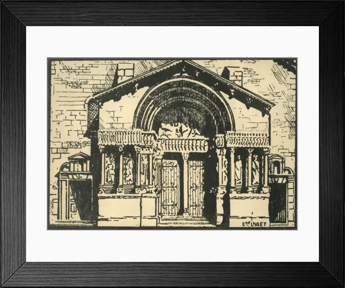Framed Print : St-Trophime - Le Portail - The Portal of the Church of St-Trophime, c1920s. Creator: E Laget Framed Print : St-Trophime - Le Portail - The Portal of the Church of St-Trophime, c1920s. Creator: E Laget