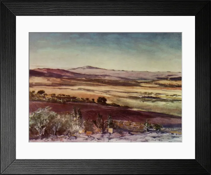 Framed Print : Mount Hermon from the slopes of Tabor, 1902. Creator: John Fulleylove Framed Print : Mount Hermon from the slopes of Tabor, 1902. Creator: John Fulleylove