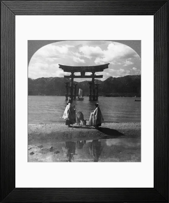 Framed Print : The Far-famed Seagirt Torii of Miyajima. Quaint Gateway to the Famous Shinto Shrine, Japan, 1905 Framed Print : The Far-famed Seagirt Torii of Miyajima. Quaint Gateway to the Famous Shinto Shrine, Japan, 1905