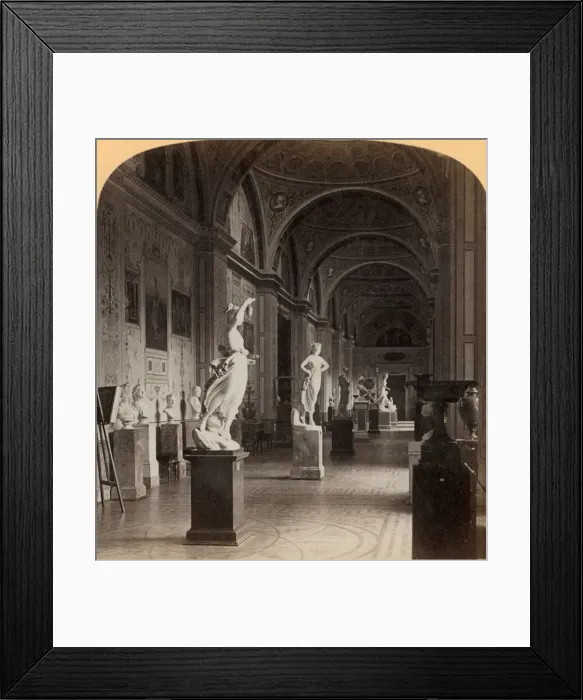 Framed Print : Gallery of Modern Sculpture, In the Hermitage, St. Petersburg, Russia, 1898. Creator Framed Print : Gallery of Modern Sculpture, In the Hermitage, St. Petersburg, Russia, 1898. Creator