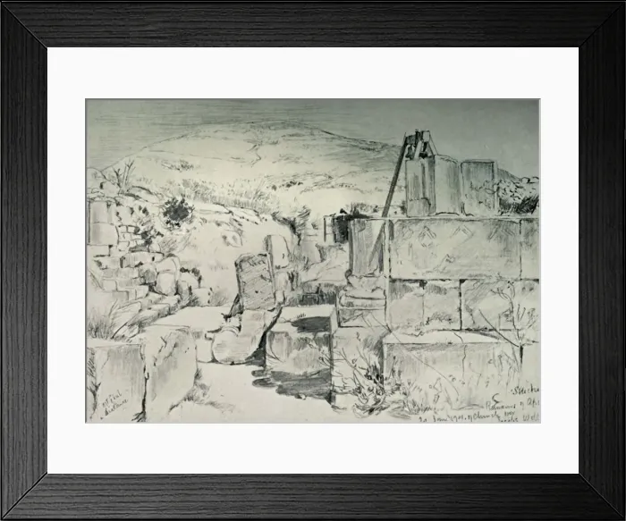 Framed Print : Apse of the Fourth Century Church Over Jacobs Well at Shechum (Nablus), 1902. Creator Framed Print : Apse of the Fourth Century Church Over Jacobs Well at Shechum (Nablus), 1902. Creator