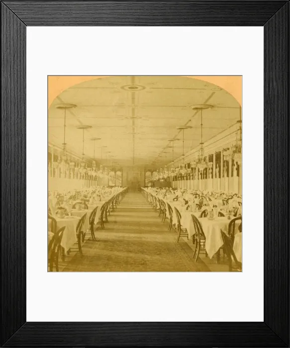 Framed Print : Dining Hall, Grand Union Hotel, Saratoga, Largest Dining Hall in the World, 1882 Framed Print : Dining Hall, Grand Union Hotel, Saratoga, Largest Dining Hall in the World, 1882