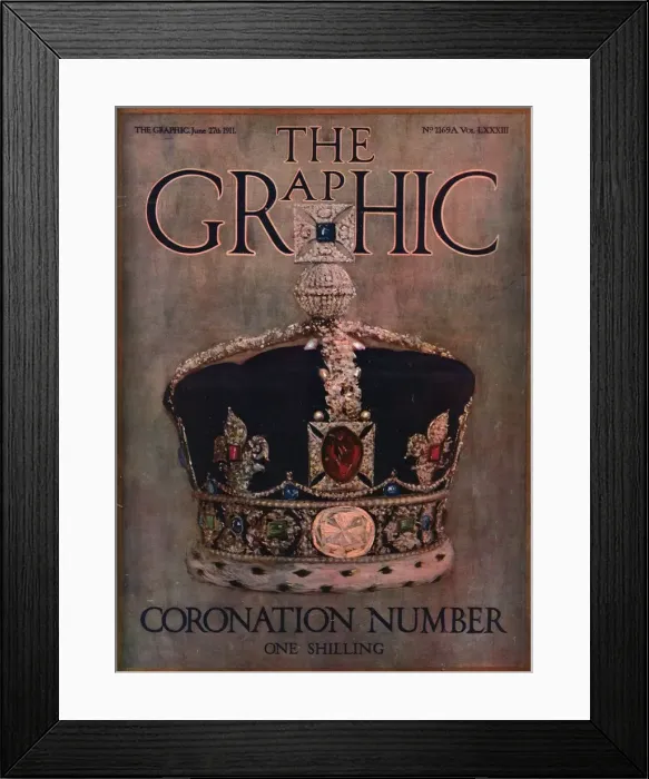 Framed Print : Cover of The Graphic, coronation number, June 1911. Creator: Unknown Framed Print : Cover of The Graphic, coronation number, June 1911. Creator: Unknown