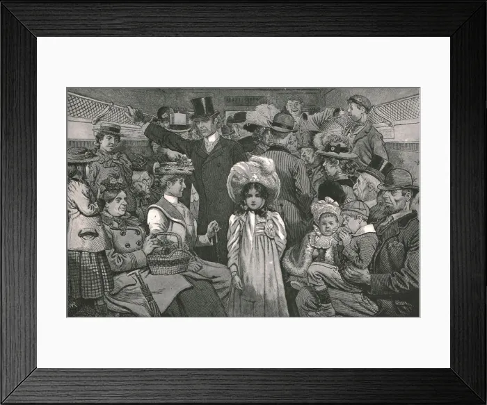 Framed Print : Coming to see the coronation procession, 1902. Creator: William Ralston